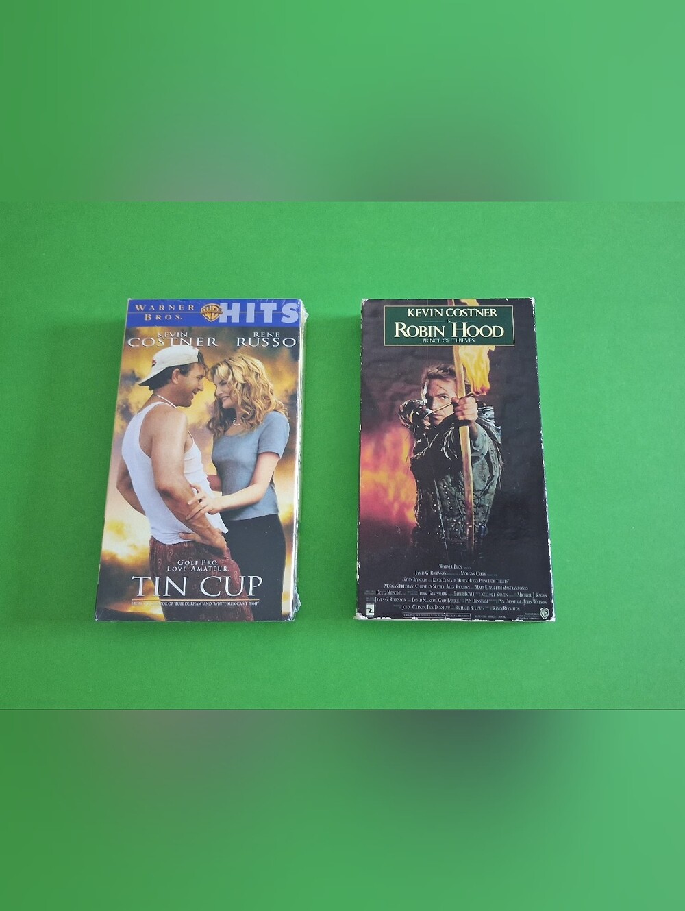Kevin Costner VHS Lot Tin Cup Sealed plus Robin Hood